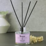 Personalised Classic Design Pink Glass Reed Diffuser - Image 2