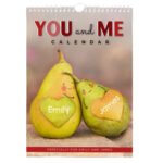 Personalised Couple You And Me A4 Calendar - Image 6