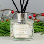 Personalised 'It's The Most Wonderful Time of The Year' Christmas Glass Reed Diffuser - Image 3