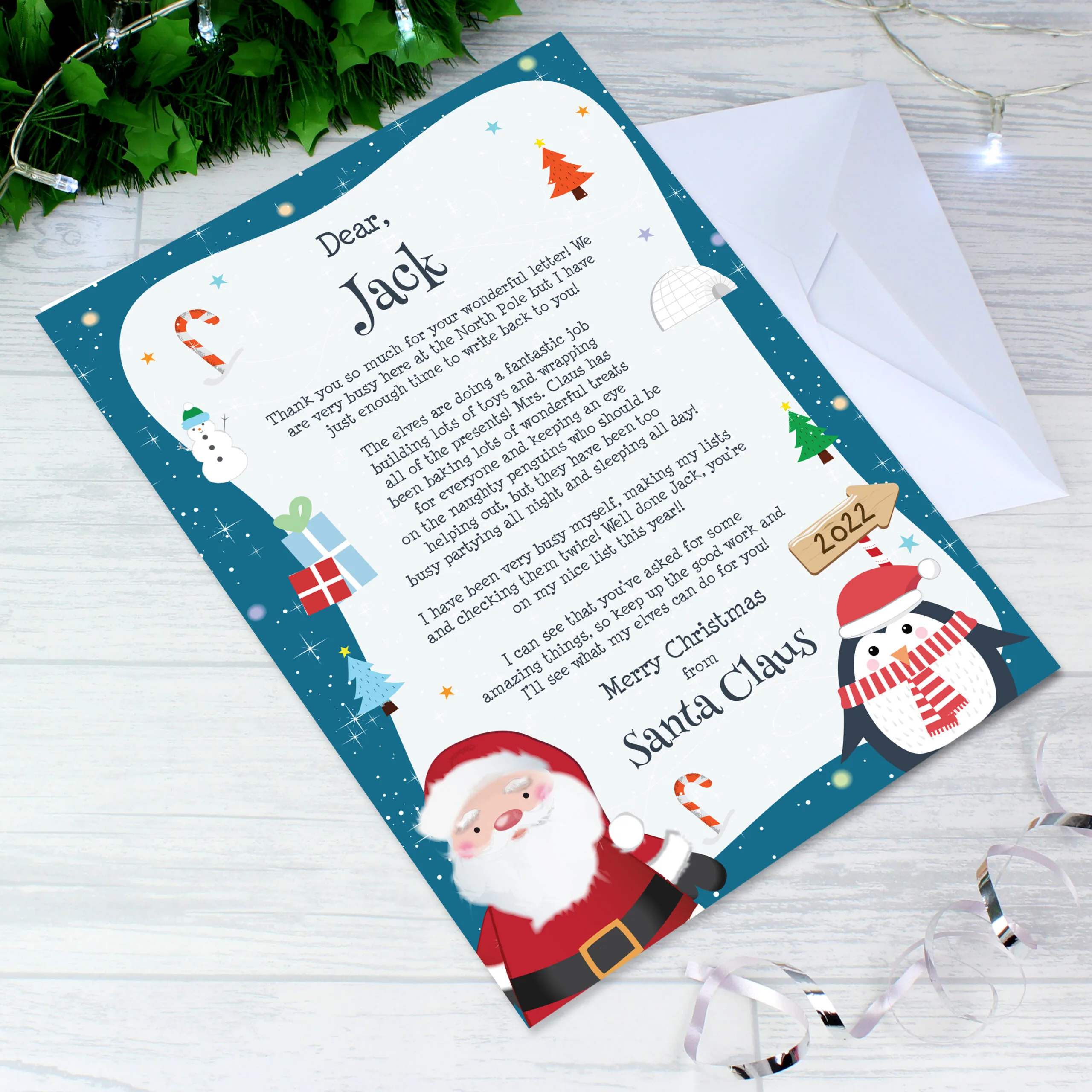 Personalised Santa & Penguin Christmas Letter - Image 2