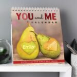 Personalised 'You and Me' Couples Desk Calendar