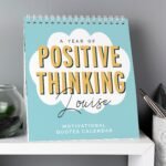 Personalised 'A Year of Positive Thinking' Motivational Quotes Desk Calendar