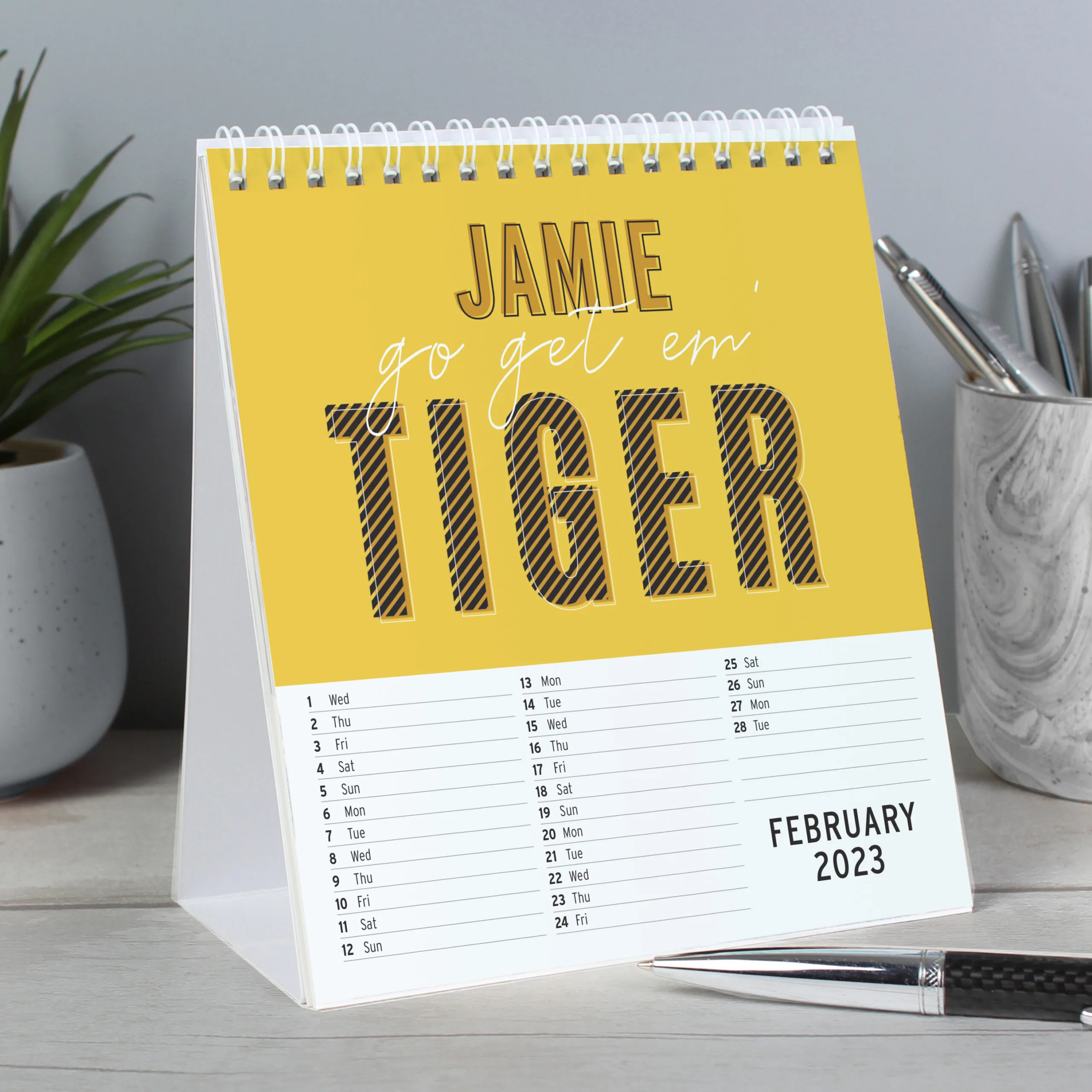 Personalised 'A Year of Positive Thinking' Motivational Quotes Desk Calendar - Image 3