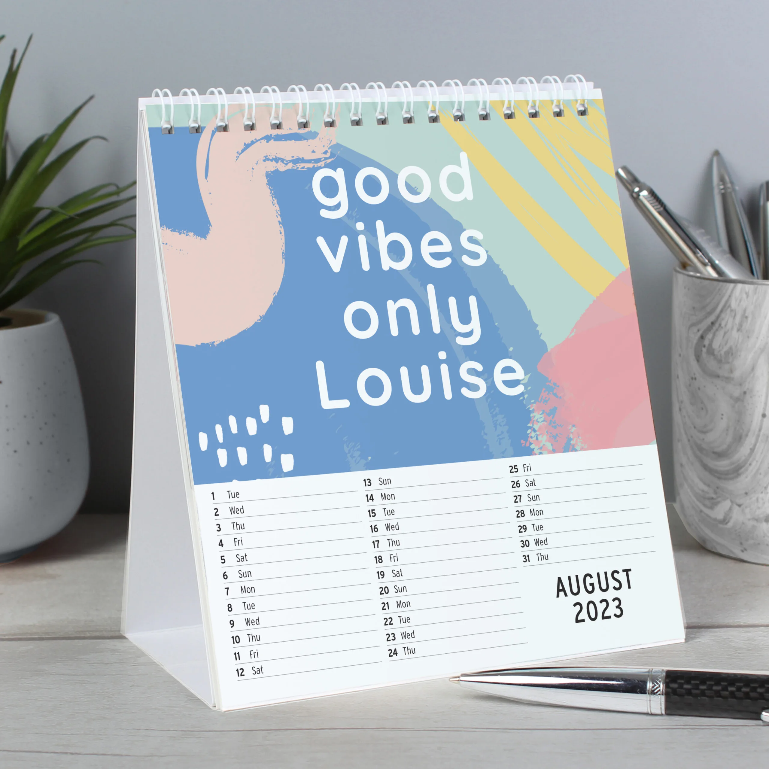 Personalised 'A Year of Positive Thinking' Motivational Quotes Desk Calendar - Image 4