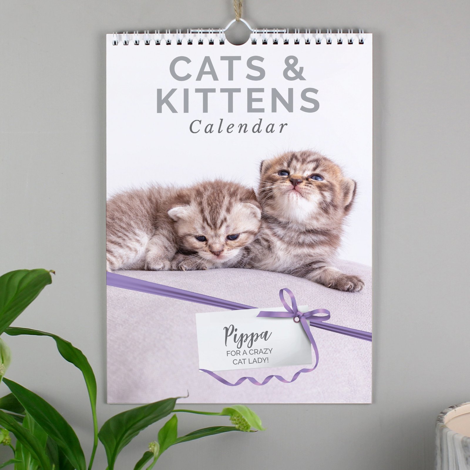 P0512AB27 Personalised 'Cats & Kittens' A4 Wall Calendar Personalised 'Cats & Kittens' A4 Wall Calendar - Image 1