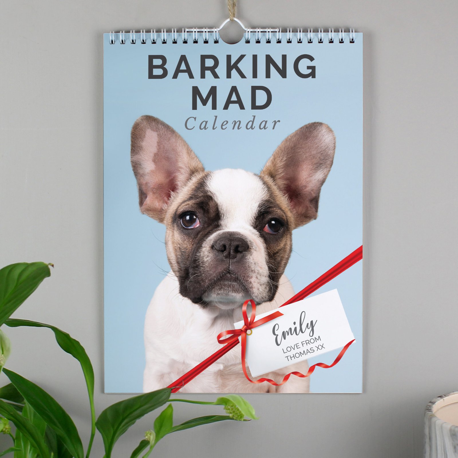P0512AB28 Personalised 'Barking Mad' A4 Wall Calendar Personalised 'Barking Mad' A4 Wall Calendar - Image 1