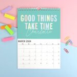 Personalised 'A Year of Positive Thinking' Motivational Quotes A4 Wall Calendar - Image 3