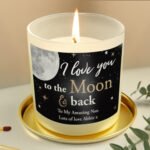 Personalised 'I Love You To The Moon & Back' Scented Frosted Glass Jar Candle