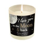 Personalised 'I Love You To The Moon & Back' Scented Frosted Glass Jar Candle - Image 5