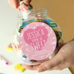 Personalised 'You're So Sweet' Heart Design Sweet Jar - Image 3