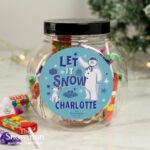 Personalised The Snowman and the Snowdog 'Let It Snow' Sweet Jar