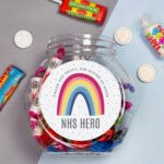 Personalised Rainbow Design Sweet Jar