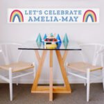 Personalised Any Message Rainbow Design Banner