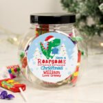 Personalised Children's Dinosaur 'Have a Roarsome Christmas' Sweet Jar - Image 3