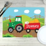 Personalised Children's Tractor Themed Placemat - Image 2