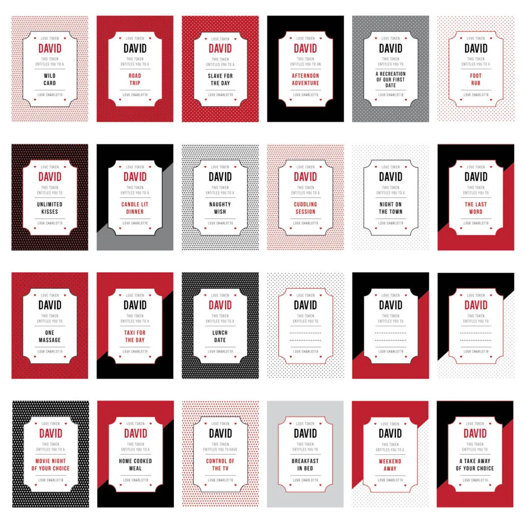 P0512AC14 Personalised Love Tokens (24 Pack) 2