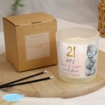 Personalised Me to You 'Born To Sparkle And Shine' Birthday Scented Frosted Glass Jar Candle - Image 2