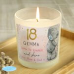 Personalised Me to You 'Born To Sparkle And Shine' Birthday Scented Frosted Glass Jar Candle - Image 3