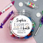 Personalised 'I Love You To The Moon & Back' Sweet Jar - Image 2
