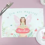 Personalised Children's 'You Are Magical' Toadstool Fairy Placemat - Image 3