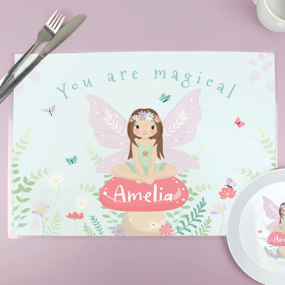Personalised Children's 'You Are Magical' Toadstool Fairy Placemat - Image 3