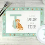 Personalised Children's Animal Alphabet Design Placemat - Image 2