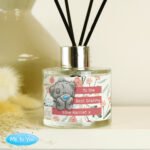 Personalised Me to You Any Message Floral Design Glass Reed Diffuser - Image 4