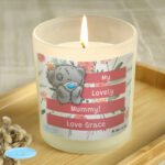 Personalised Me to You Floral Design Scented Frosted Glass Jar Candle - Image 4