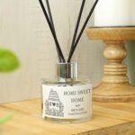 Personalised Any Message New Home Design Glass Reed Diffuser - Image 3