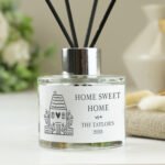 Personalised Any Message New Home Design Glass Reed Diffuser - Image 5