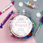 Personalised Rainbows & Sunshine Design Sweet Jar - Image 5