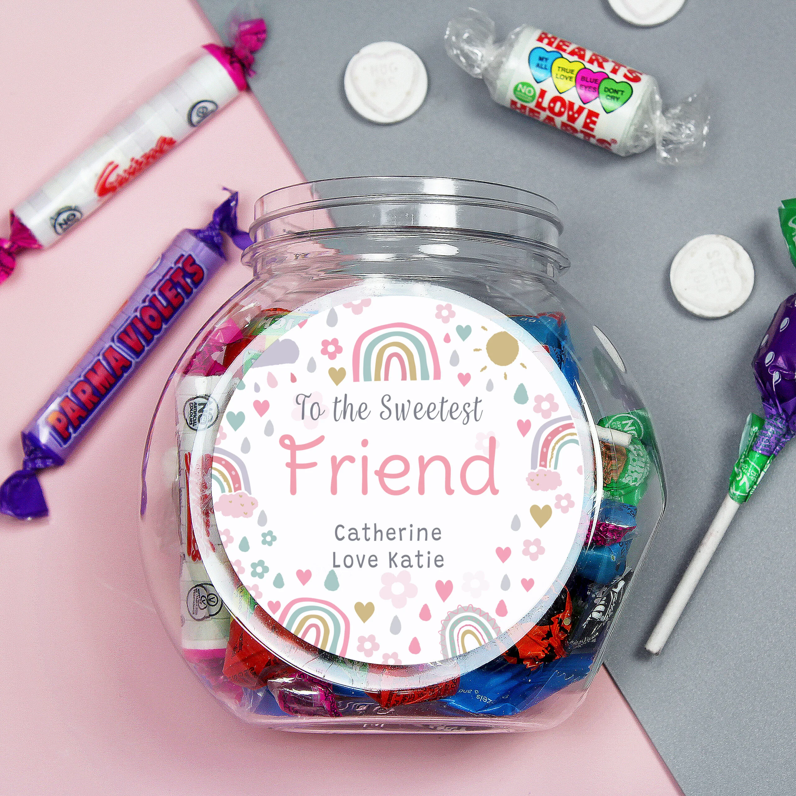 Personalised Rainbows & Sunshine Design Sweet Jar - Image 5