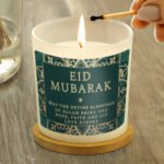 Personalised Eid & Ramadan Scented Frosted Glass Jar Candle - Image 3