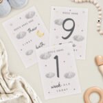 Personalised Cloud Design New Baby Milestone Cards (32 Pack) - Image 3