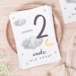 Personalised Cloud Design New Baby Milestone Cards (32 Pack) - Image 4