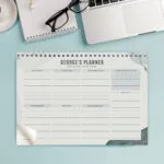 Personalised Abstract Design A4 Desk Weekly Planner - Image 2