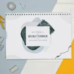 Personalised Abstract Design A4 Desk Weekly Planner - Image 4