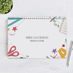 Personalised Teachers A4 Desk Planner