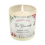 Personalised 'Christmas With...' Scented Frosted Glass Jar Candle - Image 5