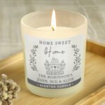 Personalised 'Home Sweet Home' Scented Frosted Glass Jar Candle - Image 4