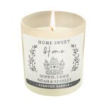 Personalised 'Home Sweet Home' Scented Frosted Glass Jar Candle - Image 5