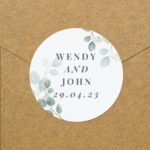 Personalised Botanical Design Any Message Sticker Set (24 Pack) - Image 6