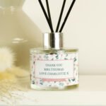 Personalised Any Message Floral Design Glass Reed Diffuser - Image 3