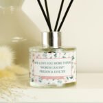 Personalised Any Message Floral Design Glass Reed Diffuser - Image 4
