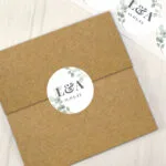 Personalised Initials Botanical Design Sticker Set (24 Pack) - Image 4