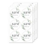 Personalised Botanical Design Initials Sticker Set (24 Pack) - Image 5