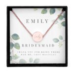 Personalised Botanical Design Sentiment Rose Gold Tone Necklace & Gift Box - Image 5
