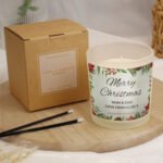 Personalised 'Merry Christmas' Scented Frosted Glass Jar Candle - Image 2