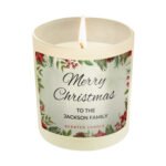 Personalised 'Merry Christmas' Scented Frosted Glass Jar Candle - Image 5