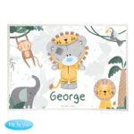 Personalised Tiny Tatty Teddy Jungle Animals Design Placemat - Image 4